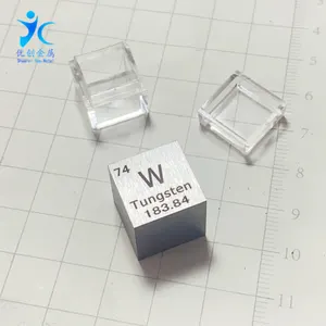 Tùy chỉnh 1 inch mật độ cao yếu tố kim loại W Tungsten Cube