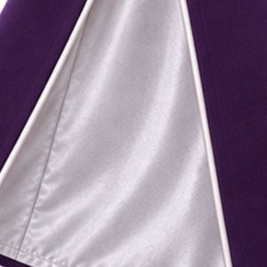 Costume de queue-de-pie victorien violet royal pour homme, veste longue gothique formelle à double boutonnage avec broderie argentée, pantalon et veste de mariage - Product Image 6