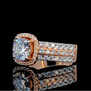 Anillo de Compromiso con Diamante Cultivado en Laboratorio de 1.50 CTW, Oro Sólido de 14K, Certificado IGI, Anillo para Mujer, Corte Redondo - Product Image 4