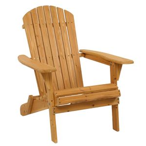 Sedia Pieghevole in Legno Adirondack 54610110 con Finitura Naturale per Giardino, Arredamento Esterno e Uso in Cortile - Product Image 5