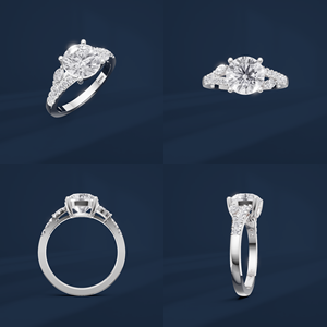 Bague de fiançailles classique de luxe pour femme avec diamant de laboratoire taille brillant en platine PT950 certifié IGI pour anniversaire de mariage - Product Image 5