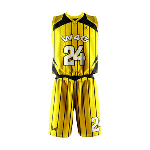 Ensemble d'uniformes de basketball pour hommes avec logo personnalisé, imprimé par sublimation, 100 % polyester, respirant, anti-humidité, coupe athlétique - Product Image 2