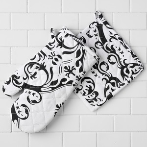 Gants de cuisine et maniques en coton 100% tissé, style moderne, résistants à la chaleur, imperméables, lavables au lave-vaisselle, imprimés numériquement, pour la cuisine - Product Image 6