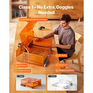 Macchina per Incisione e Taglio Laser 20W, 7000 mm/min, 11,8 x 11,8 cm, con Involucro, Alta Velocità e Alta Precisione - Product Image 5