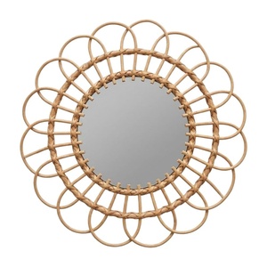 Mini Round <b>Mirror</b> Children Furniture Nursery Room Petal Handwoven Eco Friendly High Quality Cheap Price Hot Trending New Sale - Product Image 1