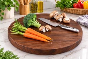 Tabla de cortar de madera de calidad con resina, artesanía para cocina, preparación de alimentos, cocción, servicio, uso en restaurantes y catering. - Product Image 3