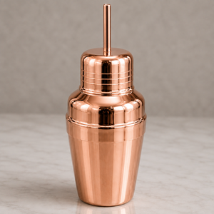 <b>Rose</b> Gold Electroplated Stainless Steel 2-Piece Cocktail Shaker Set 350ml Capacity Dishwasher Safe Classic Style Barware for - Product Image 1