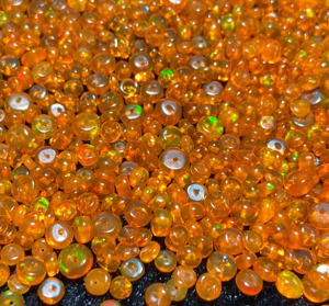 ลูกปัดโอปอลไฟร์รอนเดลล์ ขนาด 3-5 มม. สีส้มโอปอลรมควัน โอปอลเอธิโอเปียธรรมชาติ ลูกปัดโอปอลแบบหลวม - Product Image 5