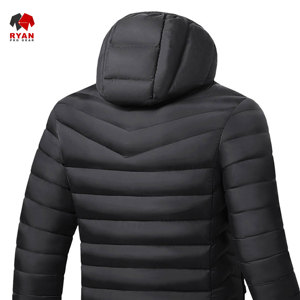 Ryan Pro Gear Customized Design Puffer Jacket For Men with Customized Logo ODM Design Hooded Collar - Product Image 6