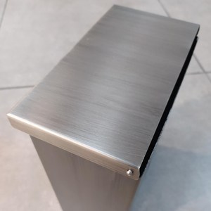 Decorative <b>Metal</b> Waste <b>Bin</b> Stylish Garbage Can for Living Room - Product Image 4