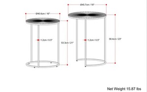 Studio <b>Table</b> Modern Nesting Coffee <b>Tables</b> Set Of 2 Metal Frame Tempered Glass Top Living Room Furniture Minimalist - Product Image 6