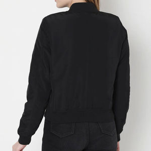 Top Quality <b>Womens</b> Black Color Bomber <b>Jacket</b> Lightweight Outdoor Windbreaker Training Fit Sports Custom Bomber <b>Jacket</b> For <b>Women</b> - Product Image 3
