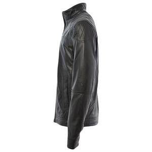 Chaqueta Acolchada con Capucha Unisex de Cuero Auténtico, Tejido de Lona, Resistente al Viento, Estilo Motociclista, de Alta Calidad - Product Image 4