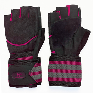 Guantes Deportivos de Medio Dedo de PU HANDSCHUHE INDUSTRIES, Agarre Ajustable con Correa de Muñeca y Hebilla, Antideslizantes, Unisex, 0.5 kg - Product Image 1