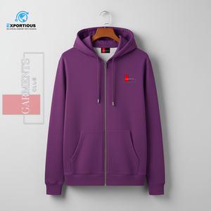 Custom Full Zip Hoodie Manufacturer Premium Cotton Fleece Streetwear Hoodie Supplier OEM Private Label Winter Fashion Hoodie - Product Image 4