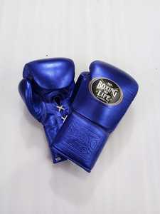 No Boxing No Life Guantes de Boxeo Profesionales de Alta Calidad en Cuero Vacuno Premium con Cordones - Product Image 1
