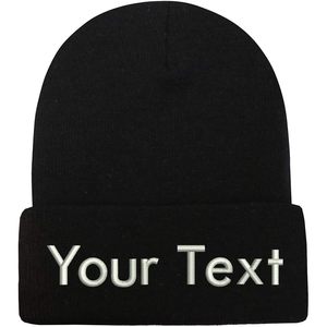 Gorro de Punto Personalizable con Puño, Diseño Reversible, 8 Opciones de Color - con Estampados de Lunares, Frutas, Lazos, Camuflaje, Dibujos Animados y Cuadros - Product Image 1