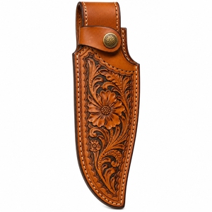 Étui à couteau en cuir fait main, confortable et protecteur, idéal pour le rangement, la collection et l'extérieur. - Product Image 4