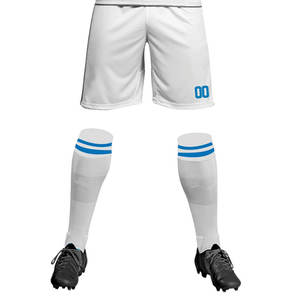 Conjunto de Uniforme de Fútbol Personalizado con Rayas, Camiseta y Pantalones Cortos, Base Lisa, Venta al Por Mayor, Logotipo y Número de Jugador Personalizables - Product Image 5