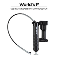 Pistola de Engrase Manual GROZ RGG con Batería de Iones de Litio de 2000 mAh, Transferencia de Fluido Ultra Precisa, 3 Años de Garantía para la Industria Aeroespacial