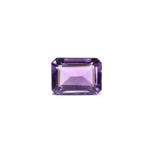 Loose Amethyst Gemstone 9 Carat Faceted Heart & Emerald Cut for Fine Jewelry - Product Image 1