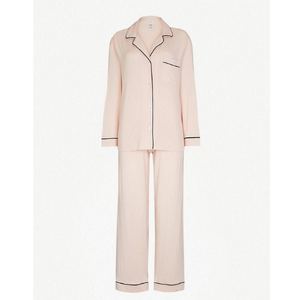 Vietnam Manufacturer Eco Friendly Luxury Women Bulk Production Service Long Sleeve Cotton Silk OEM ODM Pajamas Sleepwear Set - Product Image 6