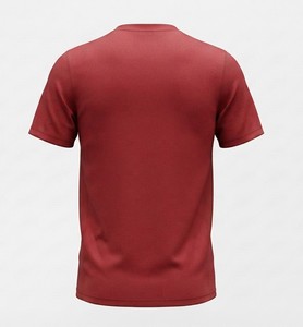 Men's <b>Red</b> Short Sleeve Crew Neck T-Shirt Solid Color Regular Fit Moisture Wicking Breathable 100% Polyester All Seasons - Product Image 2