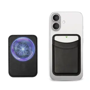 Portefeuille minimaliste en cuir PU MagSafe pour téléphone, porte-cartes de 4 pouces pour cartes de crédit - Product Image 3