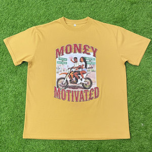 Camiseta Gráfica Oversize Personalizada para Hombre, Algodón Pesado, Cuello Redondo, Ajuste Holgado, Marca Privada, Fabricante Mayorista OEM - Product Image 1