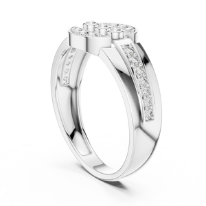 Ensemble de bagues pour homme en diamant de laboratoire taillé unique, or blanc massif 18 carats plaqué rhodium, luxe, pour fiançailles, mariage, usage quotidien et bureau - Product Image 3