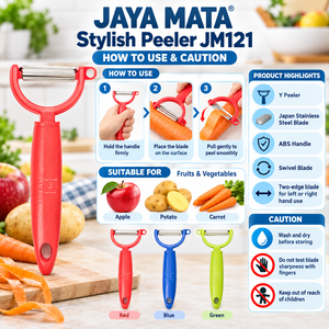 ที่ปอกผัก JAYA MATA JM121 รุ่น Stylish Y ใบมีดสแตนเลสสองคมแบบหมุนได้ สำหรับปอกผลไม้ มันฝรั่ง แครอท - Product Image 5
