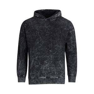 Sudadera con Capucha Personalizada de Algodón Lavado Estilo Vintage, Corte Regular, Secado Rápido, Alta Calidad, Teñido Liso, Informal de Invierno para Hombre - Product Image 1