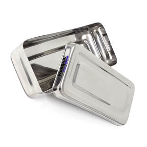 Caja de Instrumentos de Esterilización Médica de Acero Inoxidable OEM con Tapa, 8×4×1.5 Pulgadas, Wenquar Quirúrgico - Product Image 1