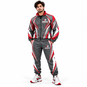 Ensemble de survêtement personnalisé 100% coton pour homme, coupe ample et décontractée, style Hip Hop, avec sweat à capuche et pantalon de survêtement en molleton - Product Image 3