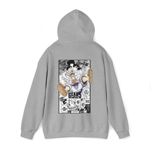 Sweat à capuche unisexe en coton 100% brodé, coupe ample, en polaire - Product Image 4