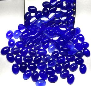 Onyx Natural AAA calidad azul ónix piedra 10x14 cabujón ovalado parte posterior plana IGI certificado ágata suelta tratada con calor tamaño 10x14 Natural - Product Image 4