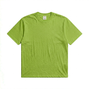 Chemises 100% coton 170-210 grammes, t-shirts personnalisés brodés de haute qualité, col rond côtelé, couleur contrastée - Product Image 1