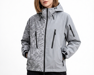 Custom Sporty <b>Summer</b> Clothing Manufacturer Plain Dyed Patchwork Thermochromic Heat Reactive Water Reactive Hooded Racer <b>Jacket</b> - Product Image 3