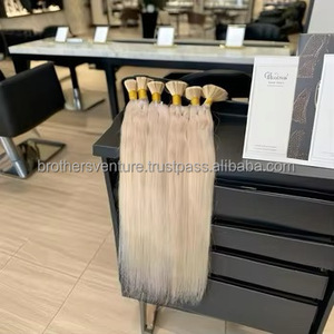 ผมมนุษย์บริสุทธิ์สีบลอนด์ #613ผมมนุษย์แท้เนื้อตรงแบบ Remy แบบบราซิลและอินเดีย - Product Image 5