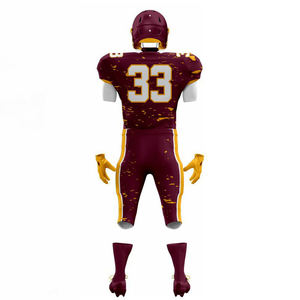 Uniforme d'équipe de football américain personnalisé, nom, numéro, logo, sublimation, maillot de performance, pantalon respirant - Product Image 5