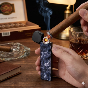 Encendedor Electrónico Desechable Serigs USB, Resistente al Viento, Diseño de Arco de Doble Pulso sin Llama, para Cigarrillos y Dispositivos de Fumar al Aire Libre - Product Image 4