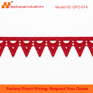 Factory Direct 10mm <b>Red</b> Guipure GPO Lace Trim 20 Meter Packing for Kurti Borders <b>Blouse</b> Sleeves Gift Wrapping Craft Sewing Decor - Product Image 5