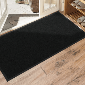 Tappeto d'ingresso commerciale in PVC composito nero 90x180x1.2cm, tappeto antifatica Jumbo per impieghi gravosi, tappeto per la casa in poliestere sublimato - Product Image 1