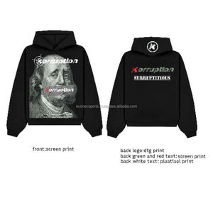 Vente en gros Sweats à capuche pour hommes en coton vintage épais Trou lavé Distressed Triple Pocket Streetwear Crocheté Inspiré de l'hiver - Product Image 6