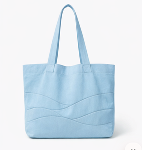 Sacs fourre-tout en coton personnalisés en gros, sacs à main en coton vierge pour femmes, sacs de plage en toile avec poche décorative - Product Image 1