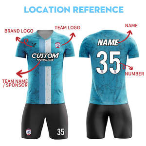 Uniforme de Fútbol Personalizado para Hombre al por Mayor 2024-2025, 100% Poliéster, Ropa Deportiva de Fútbol para Equipos Nacionales, Transferencia Térmica, Antibacteriano - Product Image 2