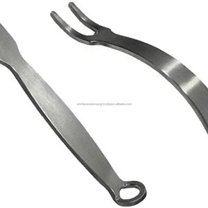 Écarteur chirurgical à double pointe courbée en acier inoxydable, instrument manuel de chirurgie générale, certifié CE Classe I - Product Image 4