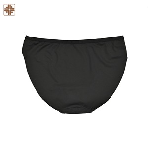 Ropa interior de secado rápido para mujer, ropa interior de poliéster y LICRA de color negro sólido para uso diario - Product Image 2