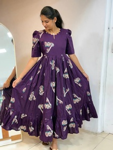 Boutique Wholesale 2026 Autumn New Fashion Round Neck Casual Long Sleeved Chiffon <b>Women's</b> <b>Dress</b> - Product Image 1
