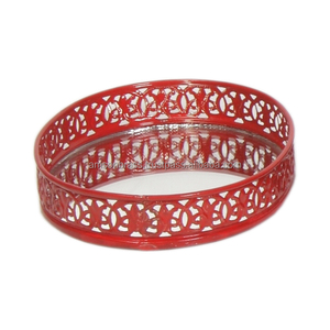 Metal Iron <b>Mirror</b> <b>Tray</b> Decorative Serving <b>Tray</b> High Quality Decorative Serving <b>Mirror</b> <b>Tray</b> Round Shaped - Product Image 4